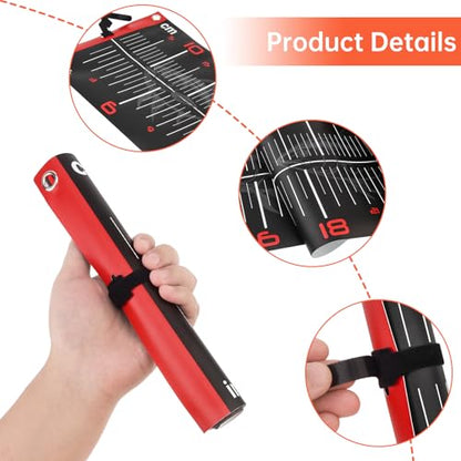 Conskyee 43.31in Folding PVC Fish Ruler – Waterproof & Portable Fishing Measurement Tool for Saltwater & Freshwater