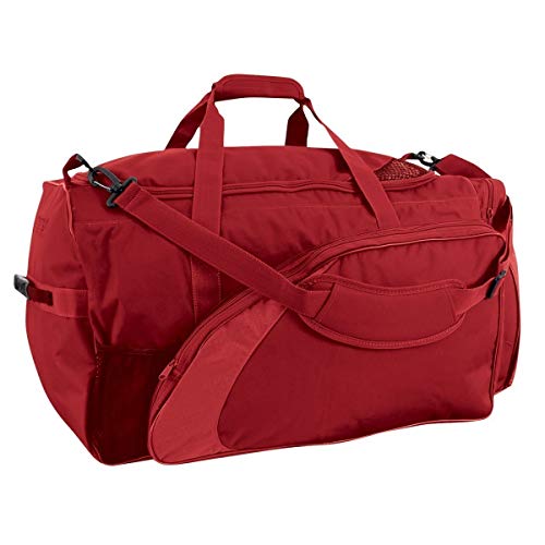 CHAMPRO Varsity Football Equipment Bag With Shoulder Carry Strap, Laundry and Helmet Bags - color: SCARLET