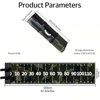 Bump Board Fishing Ruler, 120cm x 30cm Fish Measuring Board with Bump Plate, Waterproof Roll-Up Fish Measuring Mat for Boat, Kayak, Lake & Shore Fishing