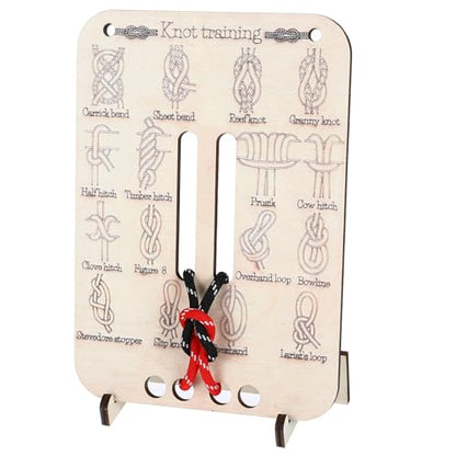 Learn Knot Training Board Knot Tying kit Learn to Tie Knot Training Board 16 Knotting Methods for Beginners Knot Tying Book Adults Beginner for Outdoor Survival Camping Climbing Practice