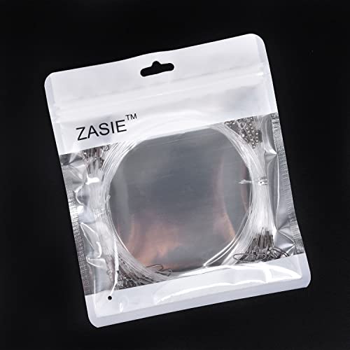 50lb 100% Fluorocarbon Fishing Leaders, 10/20 Pcs, Saltwater/Freshwater, 20in Fluorocarbon Leader line with Swivel and Snap - size: 20 in, 20 pcs