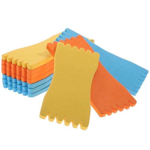 10Pcs Fishing Line Board Sponge Wrapped Wire Fishing Winding Board with 5 Slots Lightweight Quick Dry Line Spooling Accessories for Organizing Hooks Leaders and Rigs 4.72X1.96X0.23In