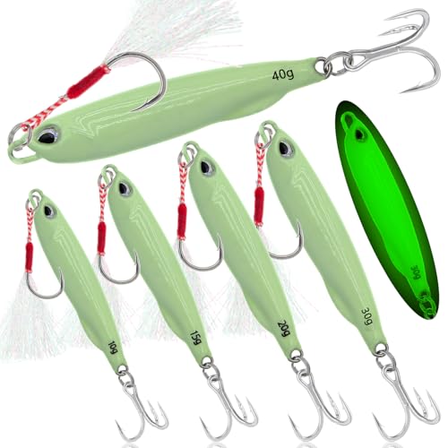 Fishing Jigs Metal Fishing Spoons Lures, Blade Bait Spinner Long Casting Jigging Spoon Lure Vertical Hard VIB Swimbait for Walleye Bass Trout Freshwater & Saltwater