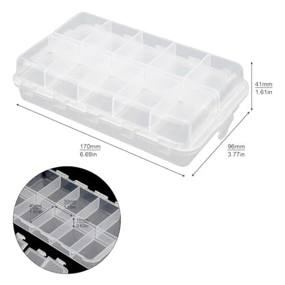 Premium 20 Compartments Tackle Boxes, Tackle Utility Boxes, Plastic Box Storage Organizer Box Adjustable, Fishing Tackle Storage Box Organizer