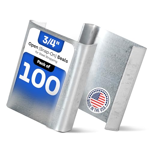 IDL Packaging - ST-O-34-M 3/4" Open (Snap-On) Seals for Steel Strapping, Pack of 100 - color: Pack of 100, size: 3/4" Open (Snap-On)