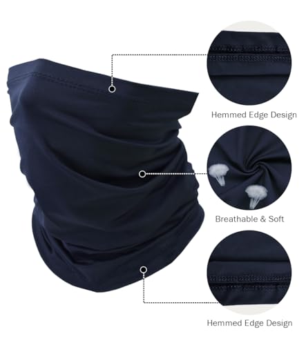 Fishing Neck Gaiter, Sun Protection Face Mask, Cooling Neck Shield Scarf Cycling Balaclava Bandana for Men and Women - color: Navy