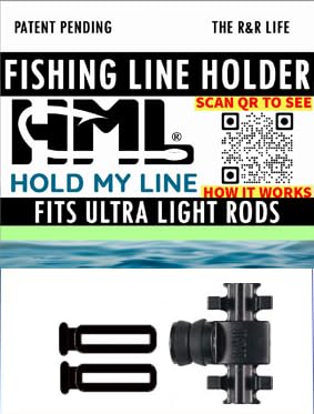 Fishing Line Holder | Holds Line While Tying Hooks & Lures | Moving Locations | Stow | Tippet Holder Prevents Line from Falling Back Down Guides - size: Fits Ultra-Light Rods