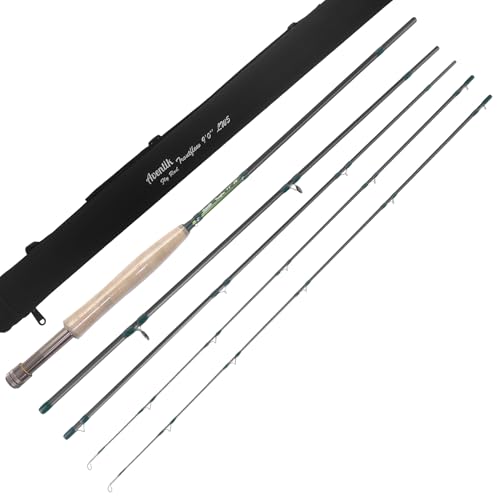 Aventik Troutflow Fly Fishing Rod, 9FT 5wt 8wt, Japan Toray 46T Carbon Fiber Fast Action 4-Piece Fly Rod with Travel Tube, Portable Performance Rod for Trout Bass - size: 9'0'' LW5, style: Rod With Extra Tip