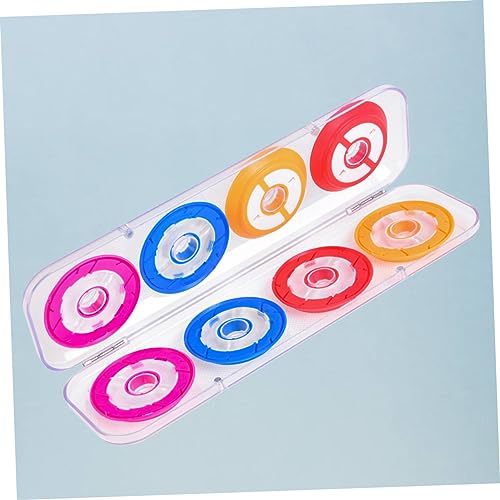 Happyyami 8-Side Silicone Fishing Line Bobbin Spools Random Color Fishing Tackle Storage Box Sturdy Reel Holder for Anglers