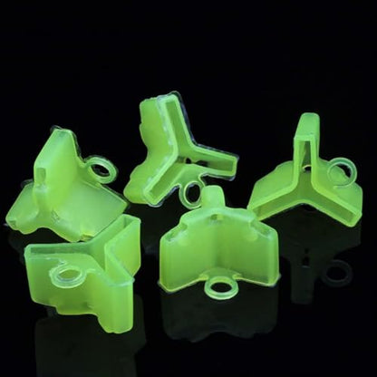 100 Pcs Yellow Fishing Treble Hook Covers Fishing Hook Bonnets Fishing Safety Cap Protector Fishing Hook Safety Cover Terminal Tackle and Accessories