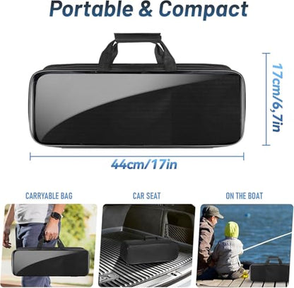 2PCS Telescopic Fishing Rod and Reel Combo, Collapsible Fishing Pole Set with Lip, Spinning Reel Line Lures Set with Carrier Bag, Saltwater Freshwater Fishing Gear for Adults - size: 6.89FT/2.1M
