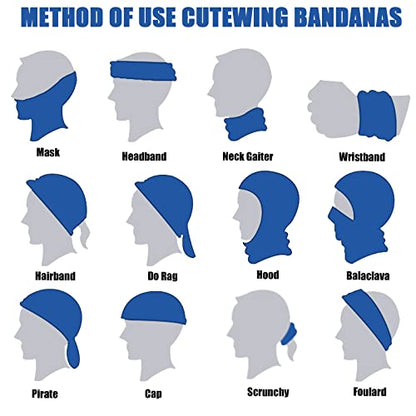 SATINIOR Summer Camo Neck Gaiter UV Protection Cooling Face Mask Sun Hood Bandanas for Men Women Sunscreen Breathable Bandana - style: Horror Style
