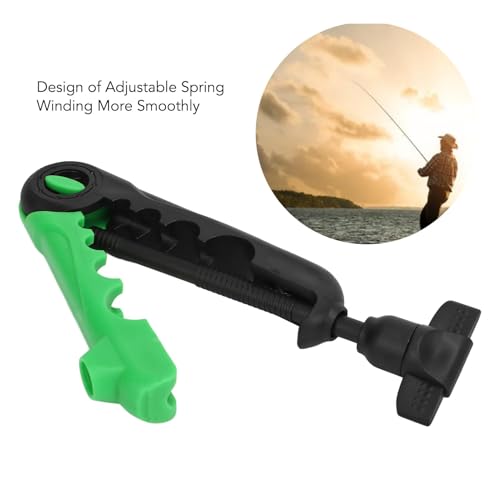 2pc Mini Fishing Line Winder Spooler Machine - Portable Handheld Line Winding Tool, Easy to Install & Use, ABS Durable Plastic with 4 Adaptor Holes for Rods - color: Black & Green
