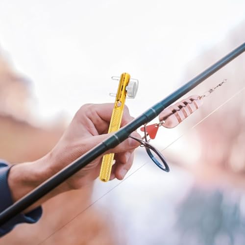 INOOMP Portable Hand Operated Fishing Knot Tying Tool Hook String Knotter Device for Snell and Bass Hooks Easy to Use Line Tyer with High Tension Strength Random Color Random Color