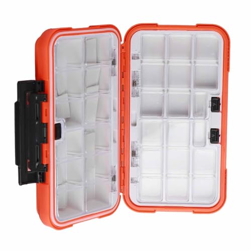 3PCS Water proof Tackle Box – Double-Sided ABS Storage Case for Fishing Lures, Hooks and Terminal Tackle, Portable Organizer Container