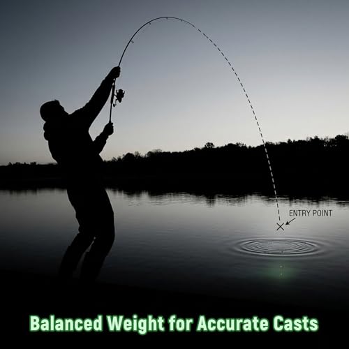 MAGICLULU Luminous Bead Spring Fish Bait Olive Shape Fishing Feeder Carp Bait Cage Fishing Accessories for Outdoor Angling