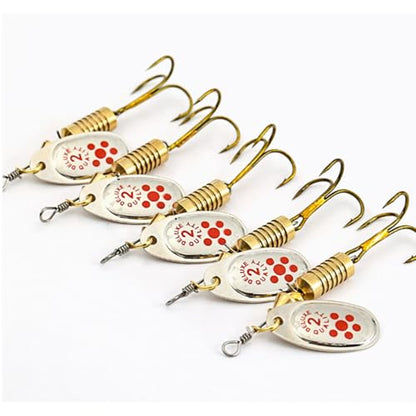 10Pcs Spinner Baits Set Fishing Lures Metal Baits Trout Fishing Baits Sequins Crankbait Outdoor Fishing Accessories