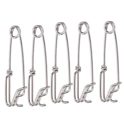 Longline Fishing Snap Clips, Stainless Steel Longline Branch Hanger Snap Swivels fl-Oat Line Tuna Clip Fishing Accessories, Downrigger Release Clip, 5Pcs Tuna Clips for Floats Tuna Fishing Line Fis