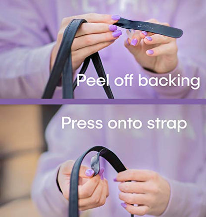 Purse Gummy - Stop Strap Slips - the ORIGINAL Non Slip Grip Strip Pad for Handbag Strap as seen on Today Show - Shoulder Bag, Tote bag, Cushion Accessory - SET of 6 PIECES - color: Chocolate Brown