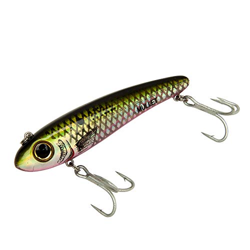 Bomber Lures Mullet Slow-Sinking Twitch / Walking Saltwater Fishing Lure - Excellent for Speckled Trout, Redfish, Stripers and More, 3 1/2 Inch, 5/8 Ounce - color: Menhaden