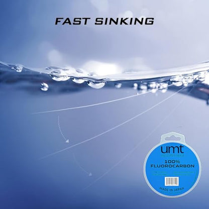 UMT Ghost Fluorocarbon Fishing Line Invisible Leader for Saltwater and Freshwater 20lb, 30lb, 40lb Options 55 Yards Abrasion Resistant, Ultra Durable - size: 40 Pounds 55 Yards