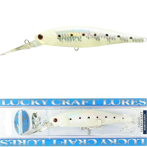 LUCKY CRAFT Pointer 100DD-S, Saltwater Surf Fishing Lures, Jerkbait, Halibut, Surf Perch, Calico Bass, White Seabass, Striped Bass, Sinking, Fishing Gear - color: MS FK Green Glow Sardine