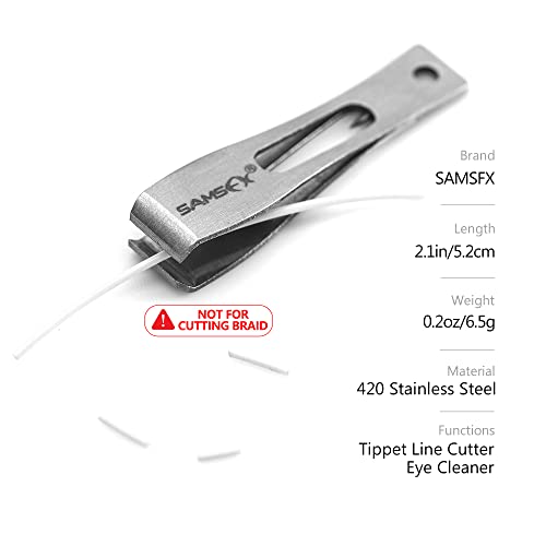 SAMSFX Fishing Nipper & Retractor Combo with Stainless Steel Blades and 24" Line Attachment for Any Angler