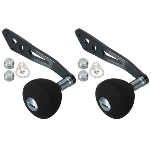 PATIKIL Baitcasting Power Handle Metal Fishing Reel Handle EVA Knob Grip Replacement Parts for Rocker Arm Accessories - color: Black
