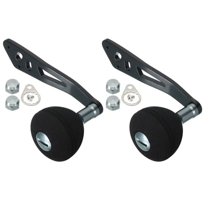 PATIKIL Baitcasting Power Handle Metal Fishing Reel Handle EVA Knob Grip Replacement Parts for Rocker Arm Accessories - color: Black