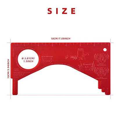 Dungeness Crab Gauge Measure with Ruler Multi Shrimp Clam Measuring Tool for Oregon, Washington and California - style: RD-1