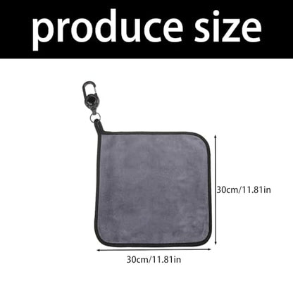 Absorbent Fur Microfibre Fishing Cloth with Extendable Hook, Thickened Fishing Towel for Hands, Tool and Rod Maintenance, Quickly Absorb the Hand