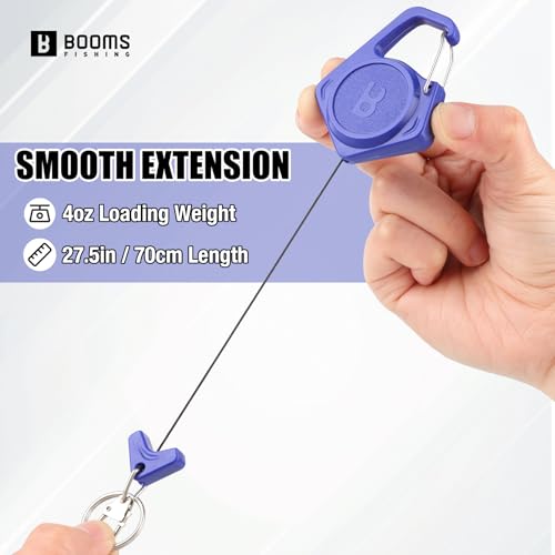 Booms Fishing Braided Line Scissors: Micro-Serrated Stainless Steel Blades Line Cutter - XW01 4.1" Fishing Serrated Shears with Zinger Retractor - style: Scissors + Fishing Retractor