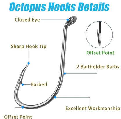 185pcs Fishing Hook Bobbers Tackle Kit,Include Fishing Floats Bobbers,Circle Hooks,Round Split Shot Weights,Octopus Baitholder Hooks Starter Terminal for Trout Catfish Panfish