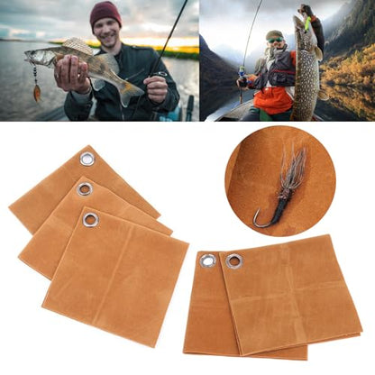 5Pcs Fly Drying Water Absorbing Cloth Hand Dryer Fishing Line Cleaner with Hanging Hole Fish Tackle Tool