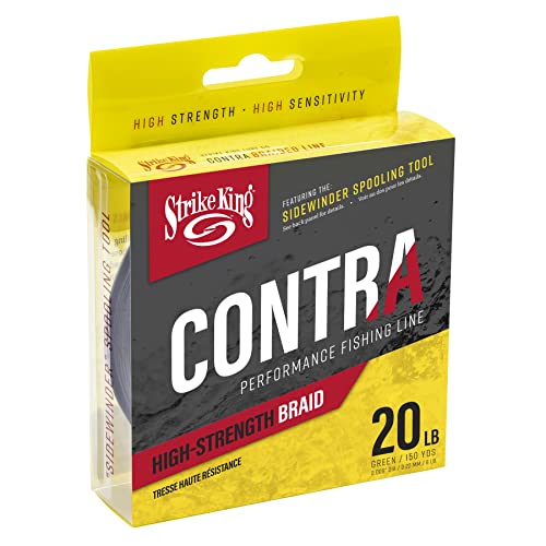 Strike King Contra Braid Performance Fishing Line, 150-Yards - color: Green, style: 150-yard/20-pound