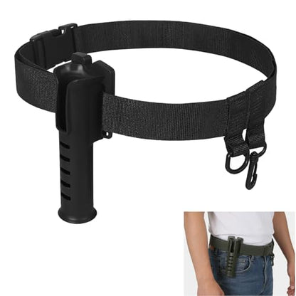 Slide-in Fishing Rod Hip Holster: 2pcs Hands-Free Waist Rod Holder Pole Gear with Stash Pocket for Fly & Bank Fishing - color: Black tube