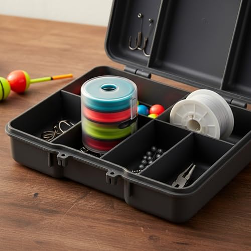 Silicone Fishing Line Spool Holder, Flexible Tackle Organizer for Main Line & Leaders, Compact Storage Box 3.35 x 2.44 x 2.64 Inches