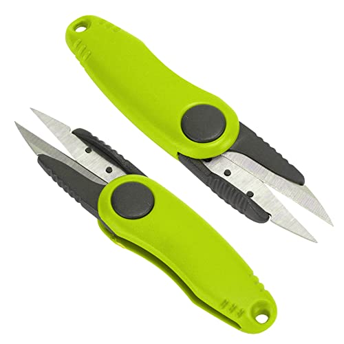 Pilipane Shrimp Shaped Fishing Line Scissors, Folding Fishing Tackle Scissors Shrimp Shape Multifunction Convenient Fishing Line Cutter Foldable Tackle for for Accurate Cuts (Yellow)