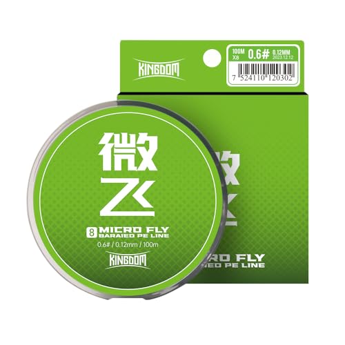 Kingdom New Fishing Line MXD8 100M PE Braid 8 Strands 0.4# 0.6# 10-14Lb Super Strong Multifilament - size: 0.6# 100m