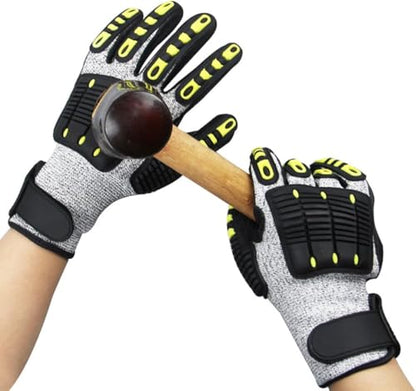 Lobster Gloves for Diving, Puncture and Cut Resistant Fishing Spearfishing Freediving Scuba Diving Gloves, Fully Coated Safety Work Glove for Men Women - size: Large