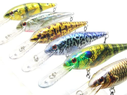 Minnow Crankbait for Bass Fishing Bass Lure Jerkbait Fishing Lures and Tackle Box - color: HC187KB