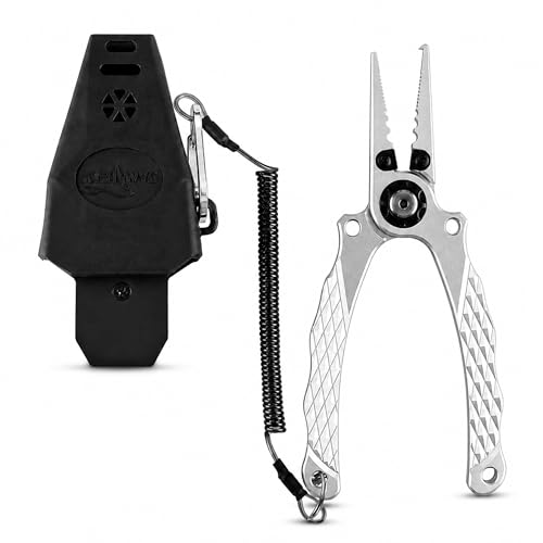 7 inch Fishing Pliers, Aluminum Fishing Pliers, Fishing Pliers Saltwater, Hook Remover, Split Ring Pliers, Line Cutter, Fishing Tool, Fishing Gifts, Fishing Gear