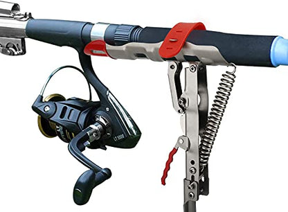 LBW Automatic Spring Fishing Rod Holder for Ground Bank Fishing Pole Holder Hook Setter Adjustable High Sensitivity Stainless Steel Spring Loaded Rod Holder for Fishing