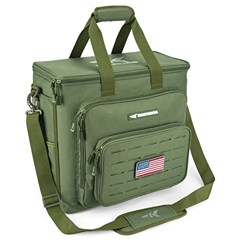 KastKing Fishing Tackle Bags - Saltwater & Freshwater Fishing Bags - Water Resistant, Padded Shoulder Strap - Gear Storage - color: Green--Large, size: Large