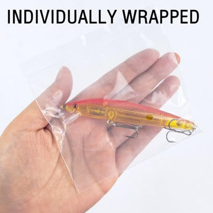 Fishing Lures Large Hard Bait Minnow VIB Lure with Treble Hook Life-Like Swimbait Fishing Bait Popper Crankbait Vibe Sinking Lure for Bass Trout Walleye Redfish - color: 10pcs 10cm/8.5g