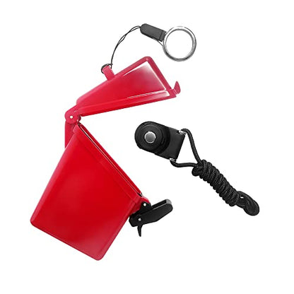 Sport Waterproof ID Card Badge Holder Case with Lanyard Cover Multiple Credit Cards, Registration, ins Card Heavy Duty Durable Locker Dry Box (Red,2pack) - color: Red,2pack