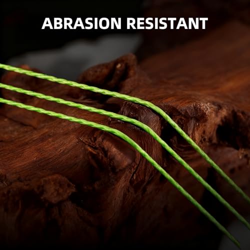 8 Strand Braided Fishing Line, Pro-Grade Performance, PE Braided Line, Zero Stretch, Smooth Casting, Abrasion Resistant, High Density and High Visibility, Ice Fishing Line - size: 15 LB (300 yards)