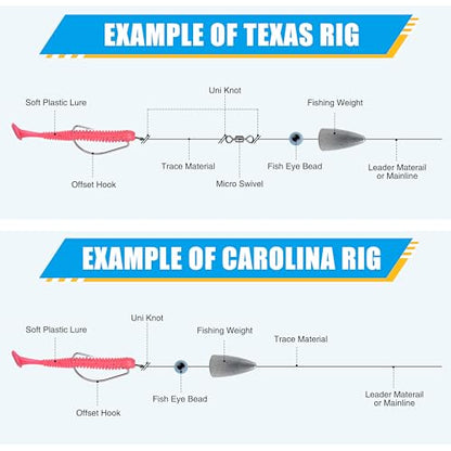 Bullet Fishing Weights Sinkers, 40pcs Worm Weights for Bass Fishing Slip Sinkers Texas Carolina Rig Sliding Weights Lead Fishing Weights Saltwater Freshwater Fishing Tackle - style: 3/8oz-40pcs