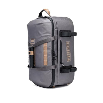 RiverSmith Waterproof Duffel Bag with Rod Tube Holders, Lightweight Fishing Travel Duffel with Backpack Straps, Durable Gear Bag for Fly Fishing, Boating & Adventure Travel (Shadow Kelp, 45L) - color: Shadow Kelp
