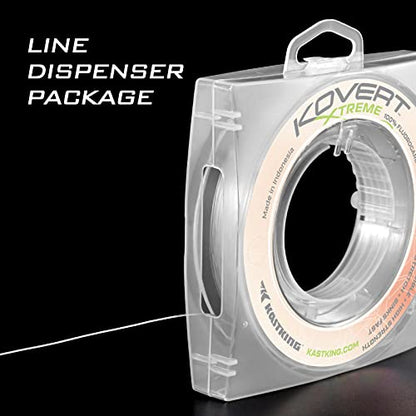 KastKing Kovert 100% Fluorocarbon Fishing Line - Clear Fishing Leader, High Sensitivity, Strong Knot Strength, Shock & Abrasion Resistant, Extreme Clarity, Ultra-Low Visibility, Fast Sinking - color: Kovert Xtreme (Thin & Strong), size: 6LB-200Yds (Clear)